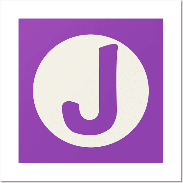 letter j purple Wall Art by persa